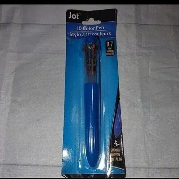 10-Color Retractable Ballpoint Pen Pack 0.7mm Smooth Writing Multi-Color Ink-SET - Picture 2 of 2